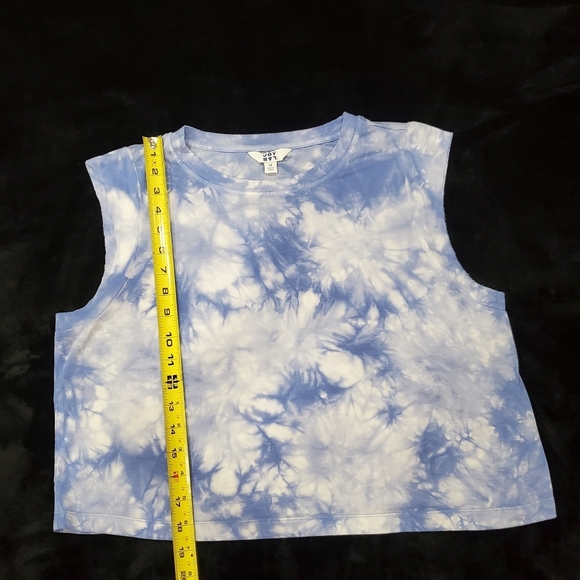 JoyLab Blue Tie-Dye Women's Top - Picture 5 of 7